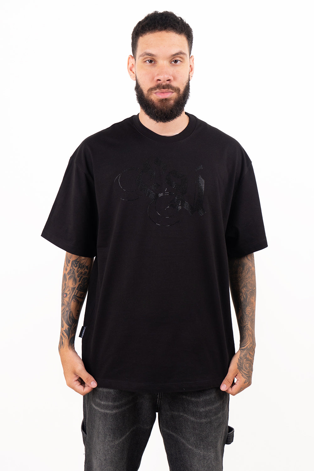 Camiseta over FUCK OFF p. negra