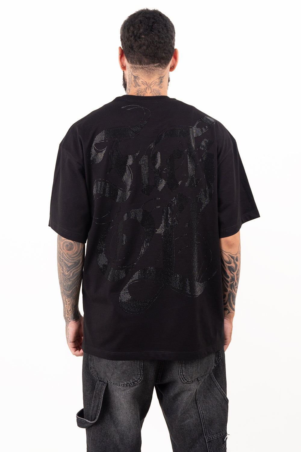 Camiseta over FUCK OFF p. negra