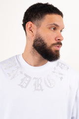 Camiseta over TEN OFF blanco plata