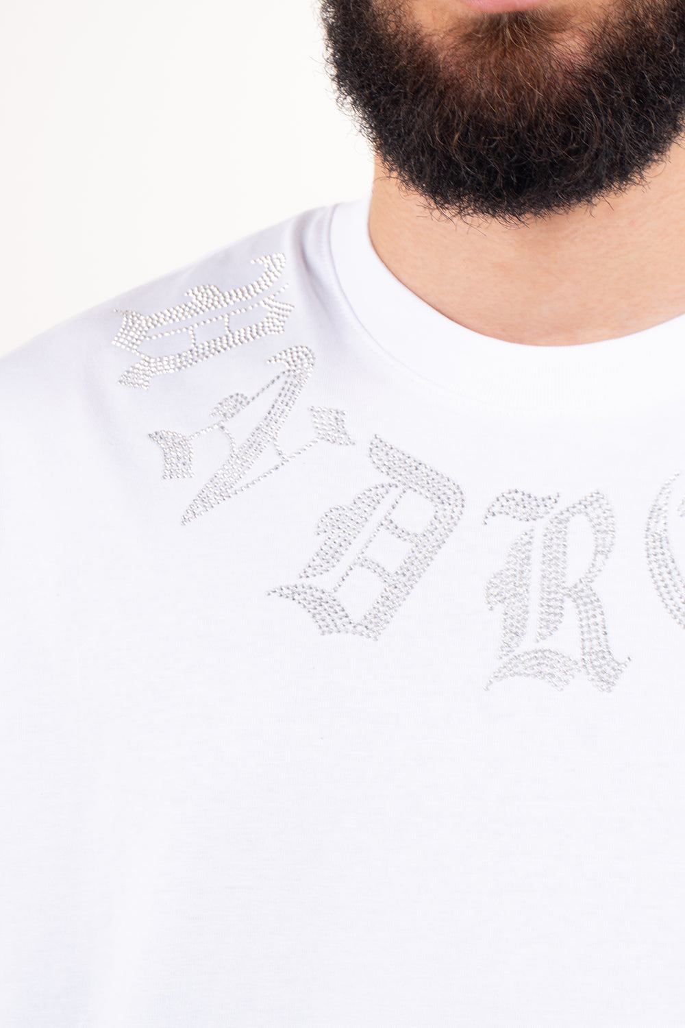 Camiseta over TEN OFF blanco plata