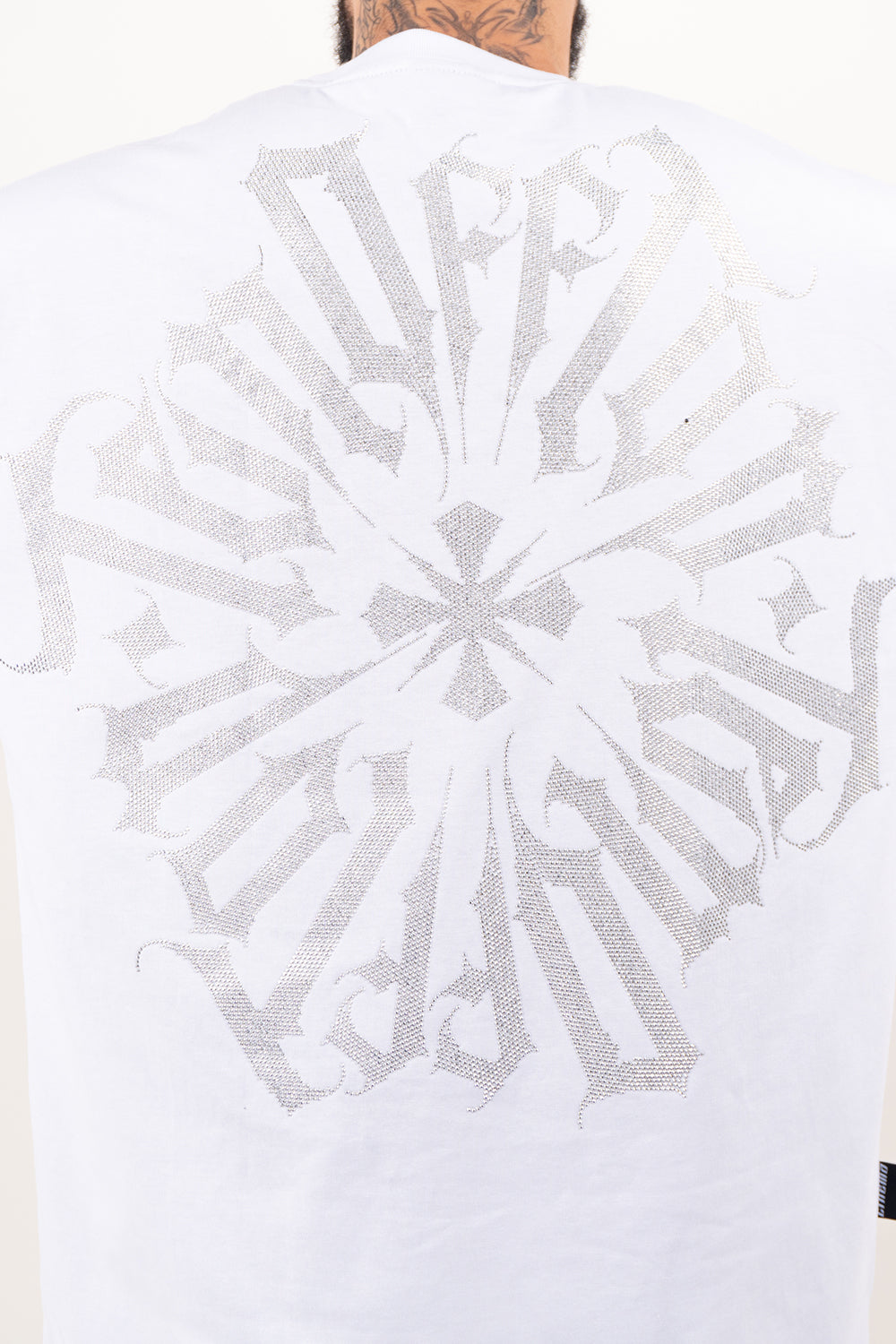 Camiseta over TEN OFF blanco plata
