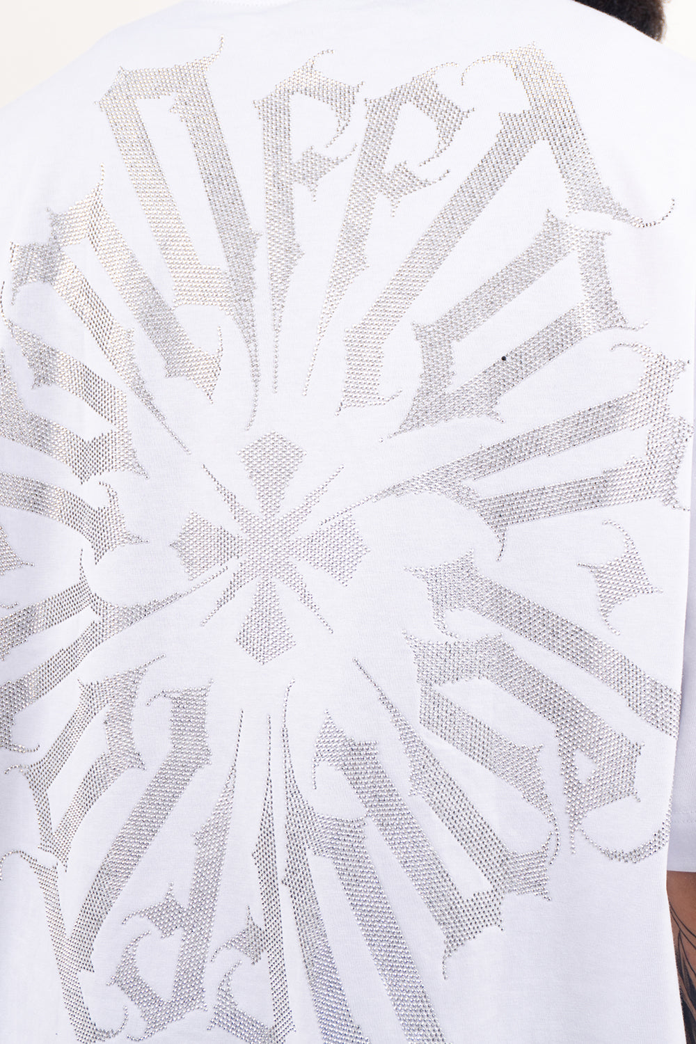 Camiseta over TEN OFF blanco plata