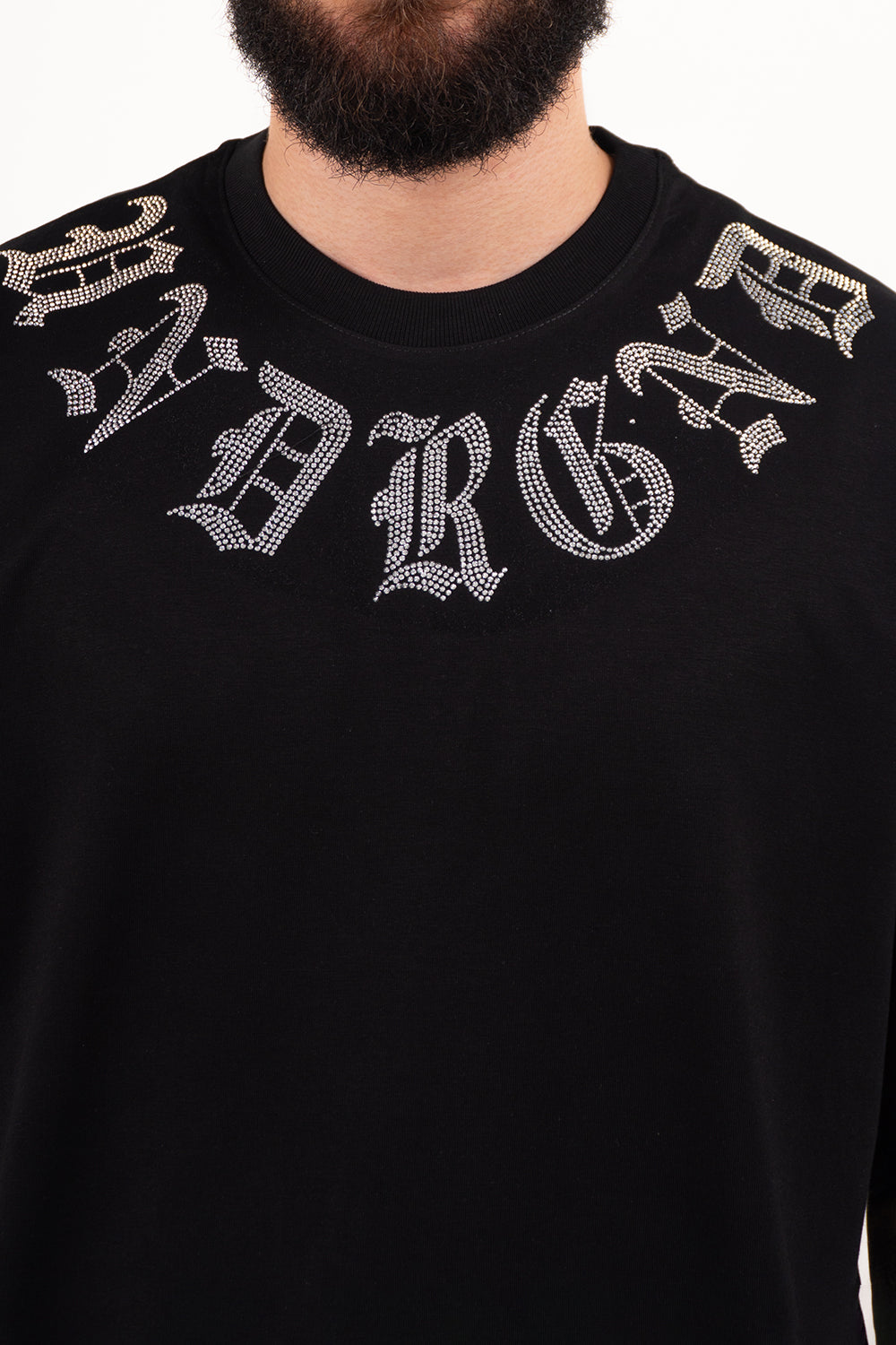 Camiseta over TEN OFF negro plata
