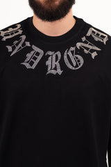 Camiseta over TEN OFF negro plata