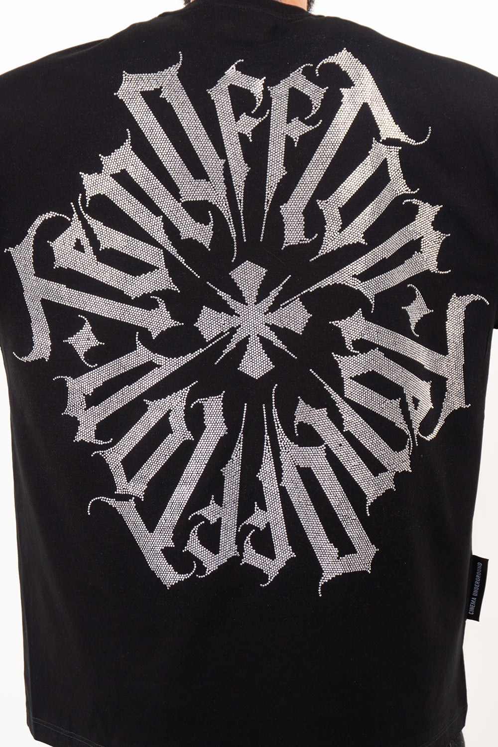 Camiseta over TEN OFF negro plata