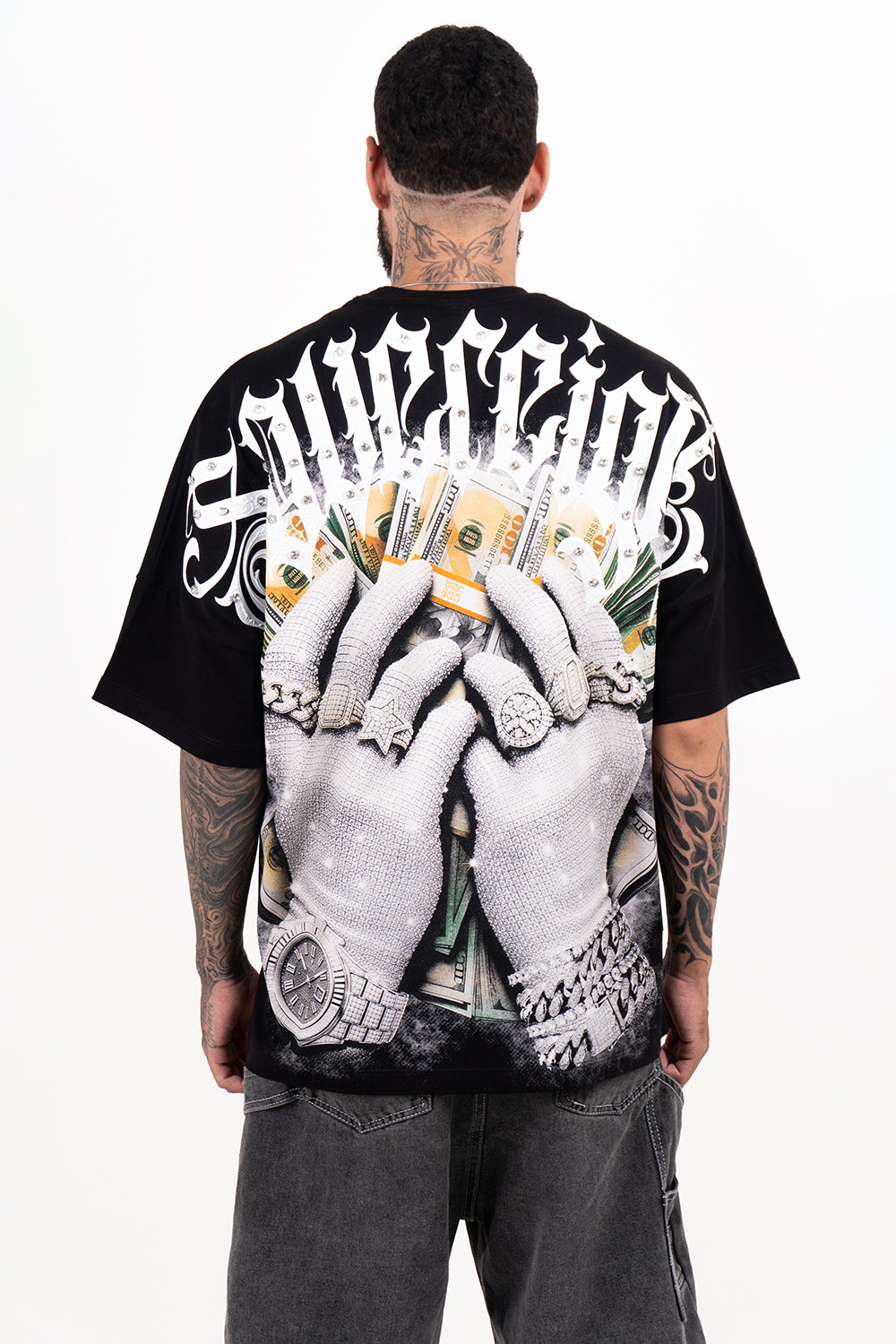 Camiseta over con taches MONEY RULES