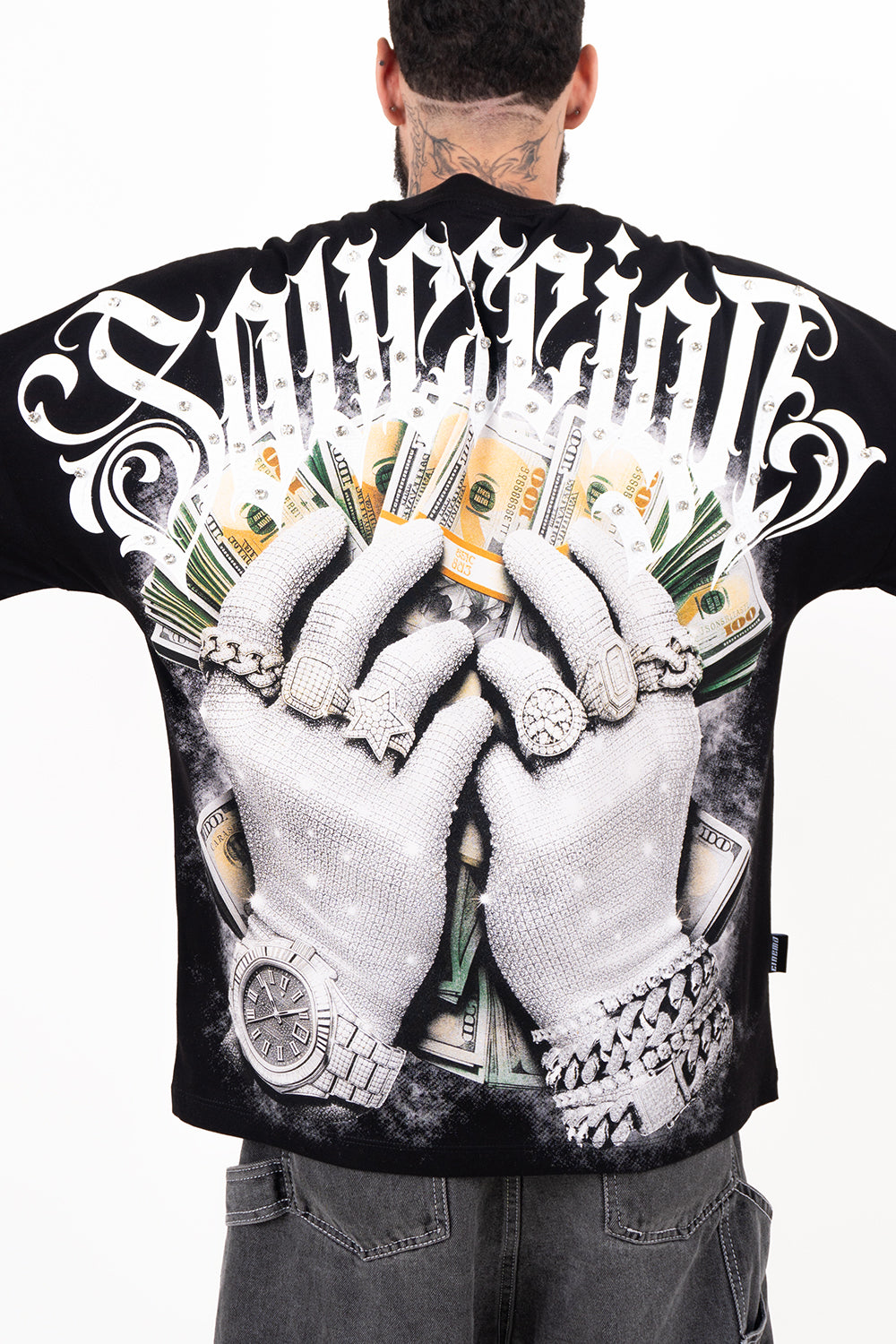 Camiseta over con taches MONEY RULES