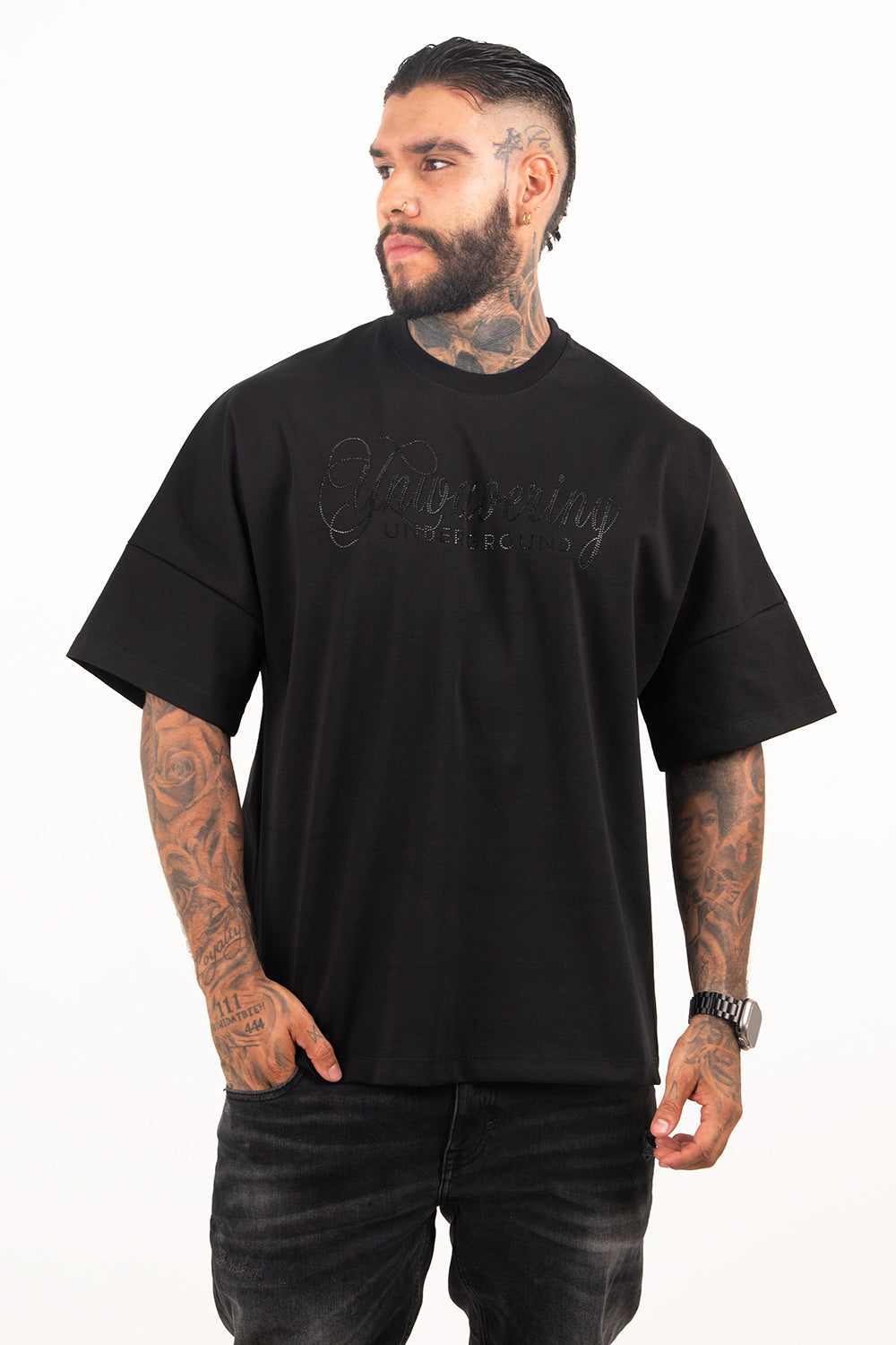 Camiseta over NEVER GIVE UP