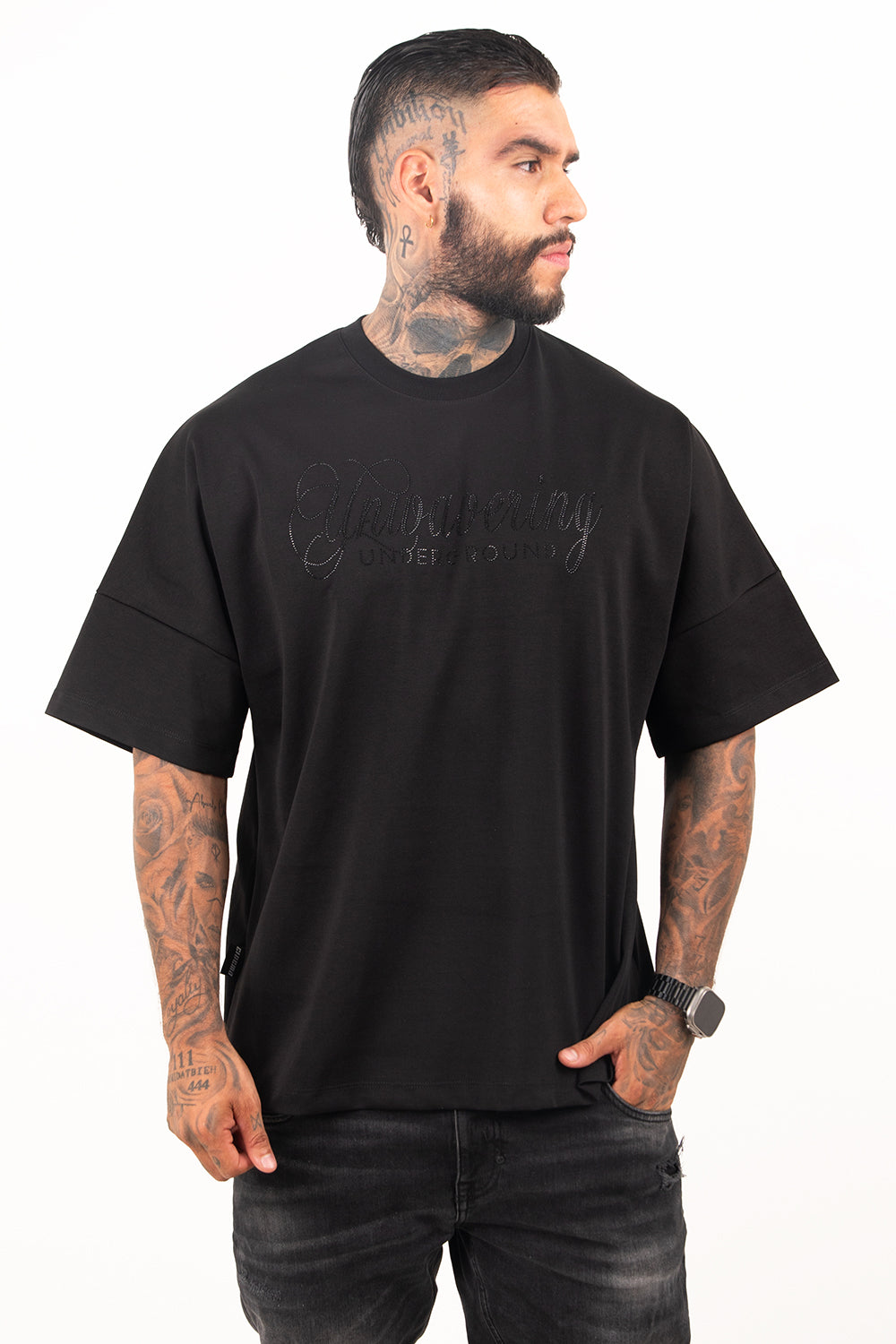 Camiseta over NEVER GIVE UP