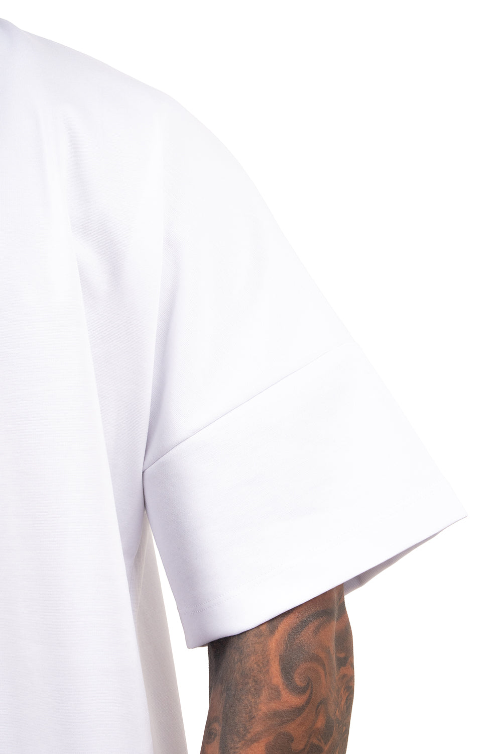Camiseta over NEVER GIVE UP blanco