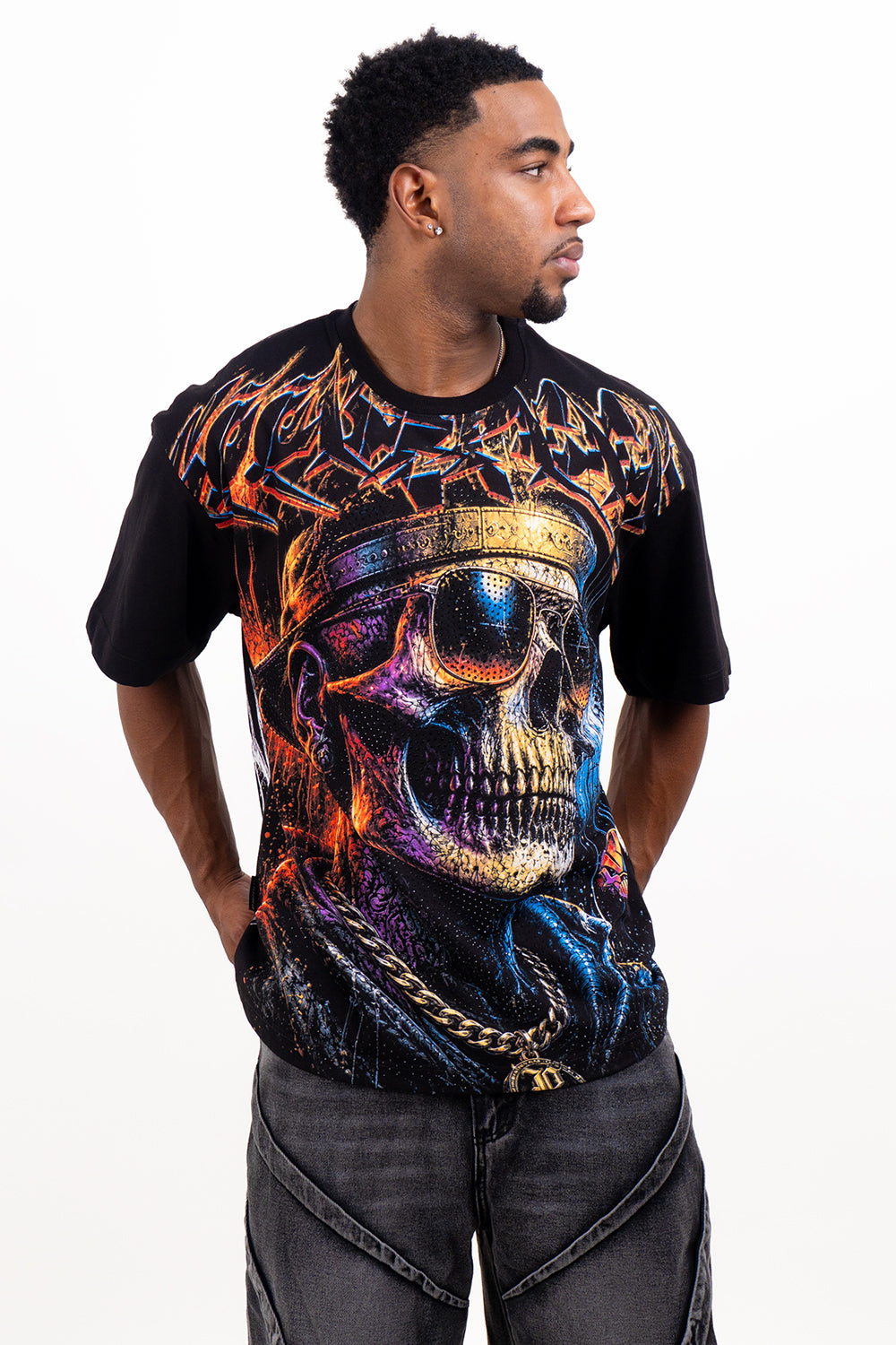 CAMISETA OVER - THE SKULL