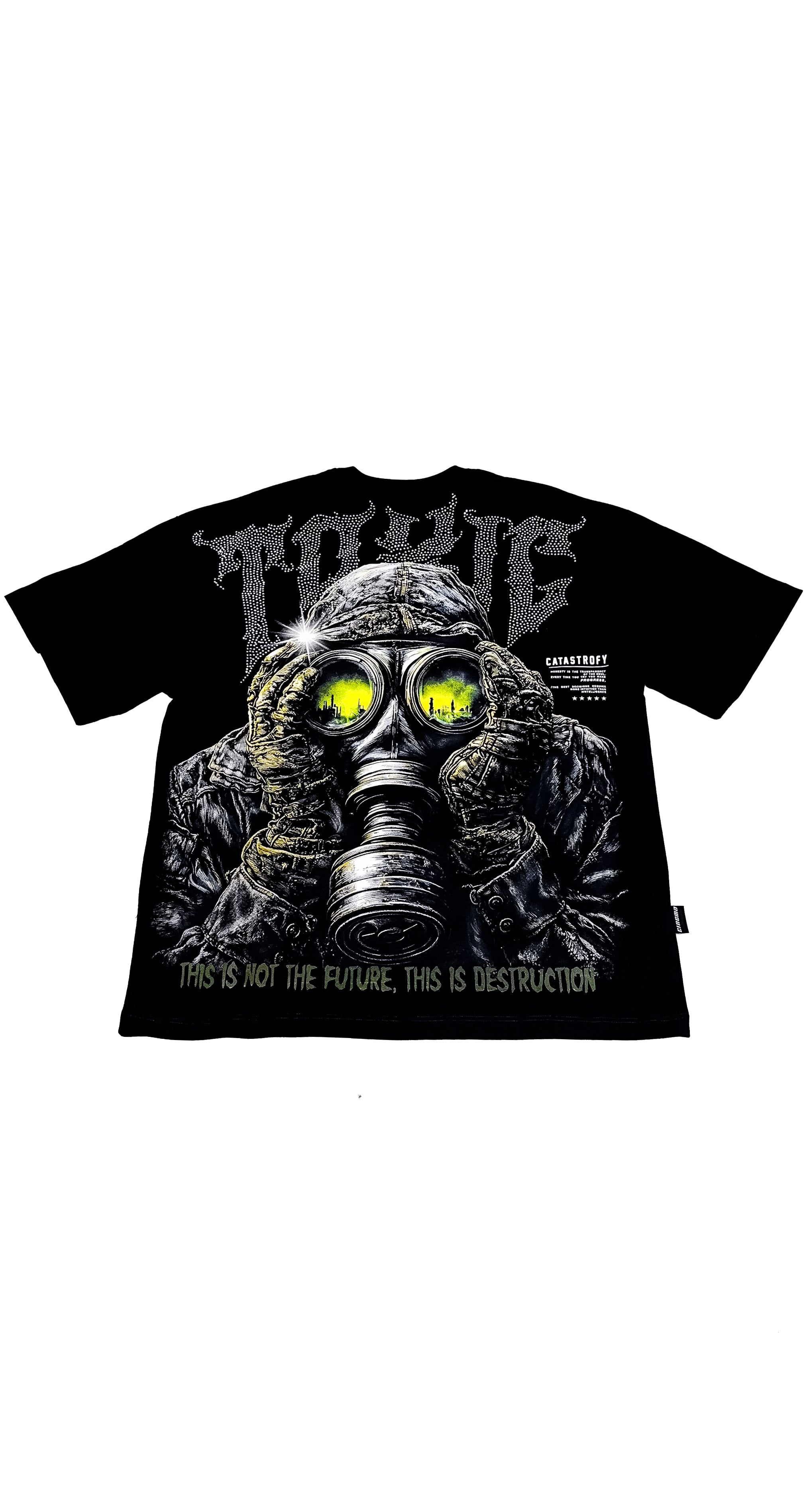 Camiseta over TOXIC pedrería