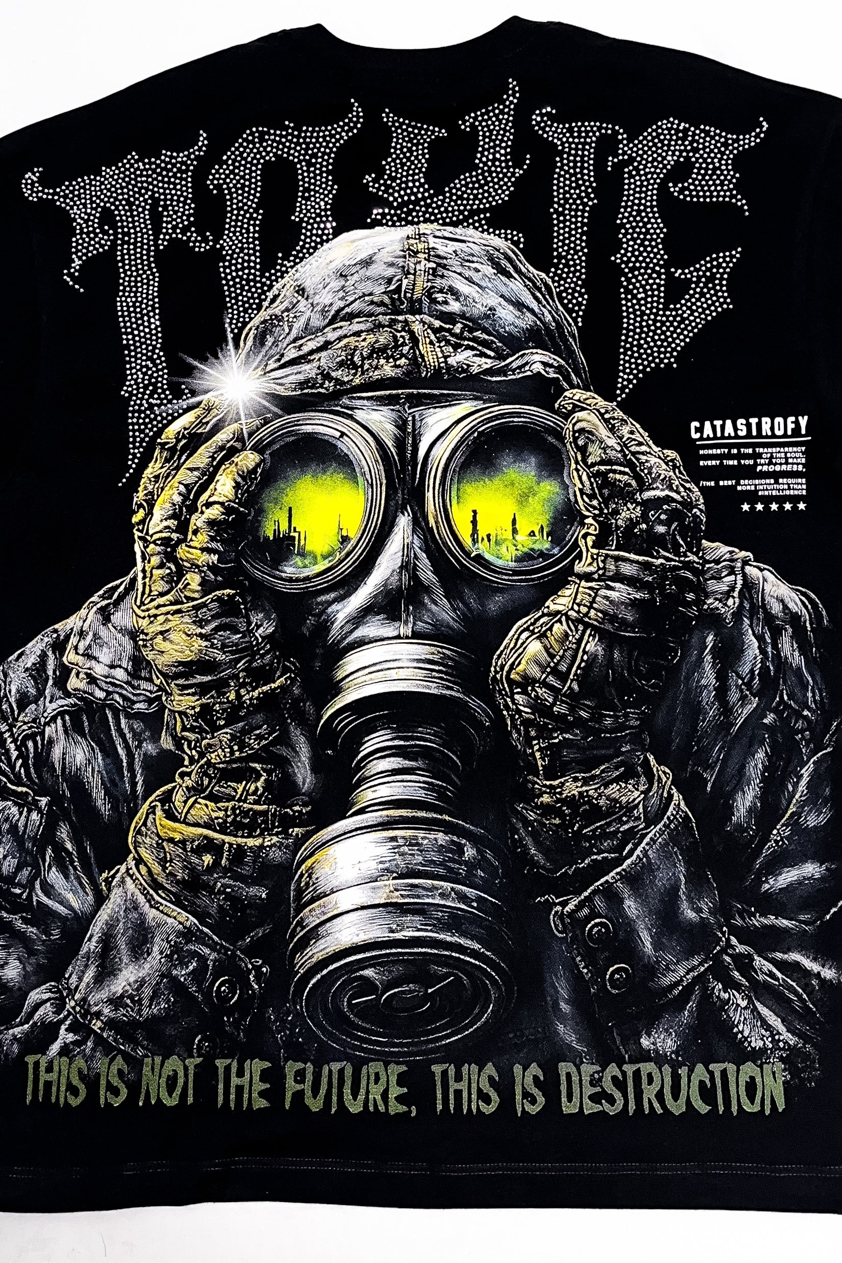 Camiseta over TOXIC pedrería