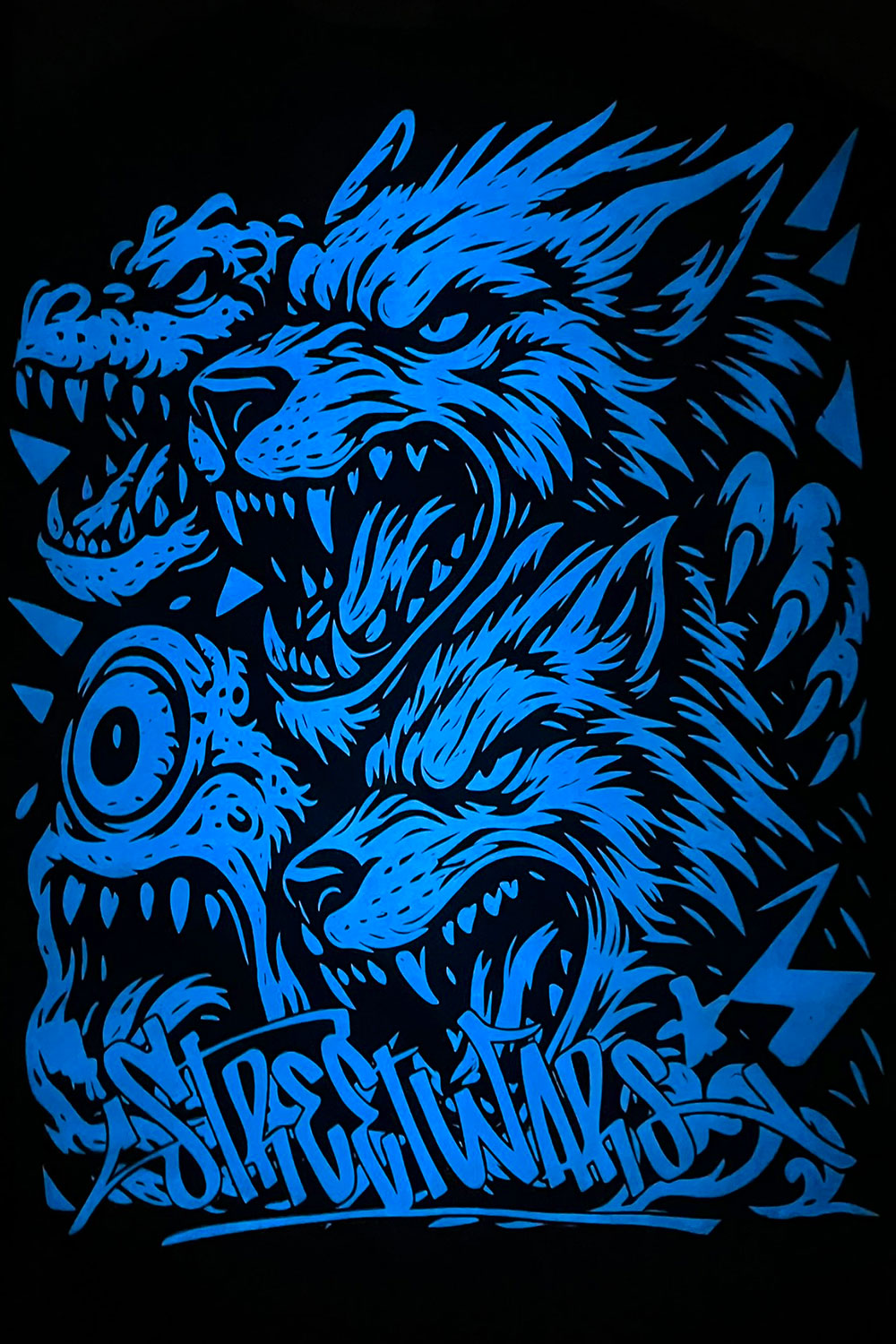Camiseta over LOBOS FOTOLUMINICENTE